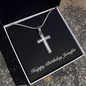 Happy Birthday Jennifer v2 - Stainless Steel Cross Necklace