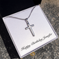 Happy Birthday Jennifer - Stainless Steel Cross Necklace
