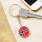 Norwegian Flag - Luxury Keychain
