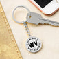 Heart In West Virginia v01 - Luxury Keychain