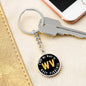 Heart In West Virginia - Luxury Keychain