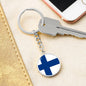 Finnish Flag - Luxury Keychain