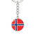 Norwegian Flag - Luxury Keychain
