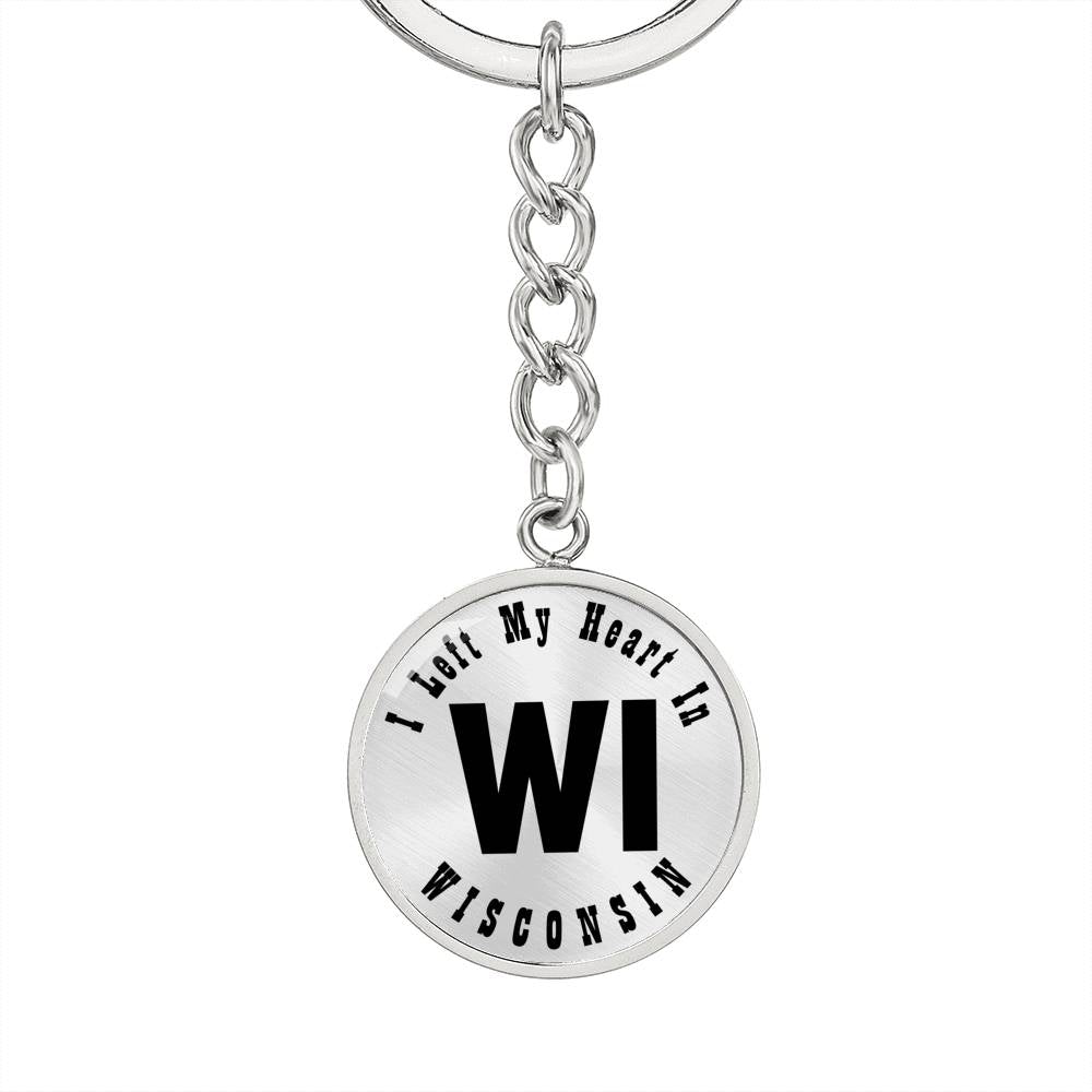 Heart In Wisconsin v01 - Luxury Keychain