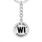 Heart In Wisconsin v01 - Luxury Keychain