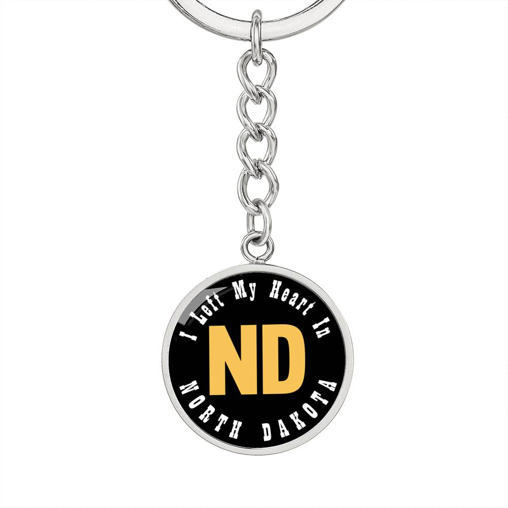 Heart In North Dakota - Luxury Keychain