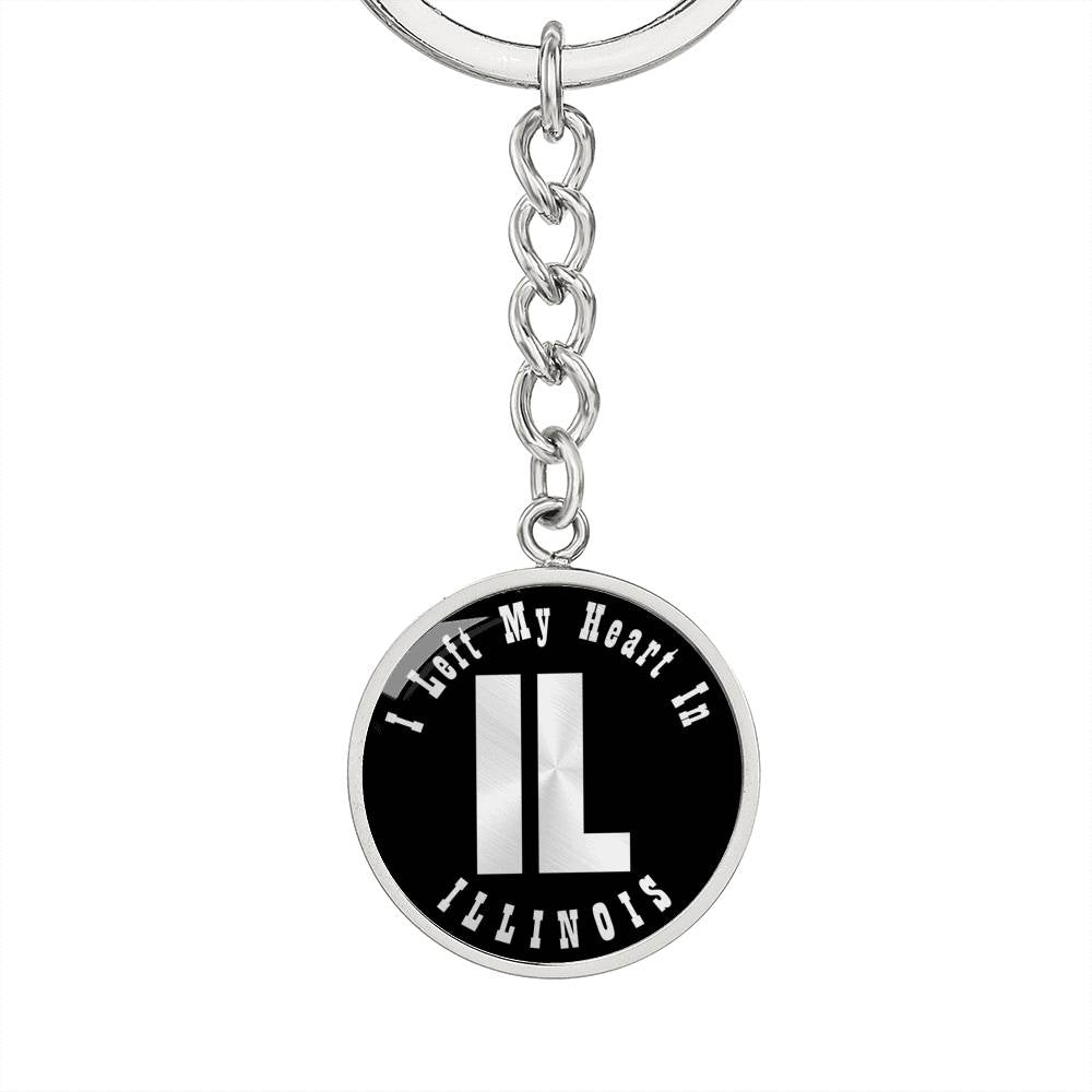 Heart In Illinois v02 - Luxury Keychain