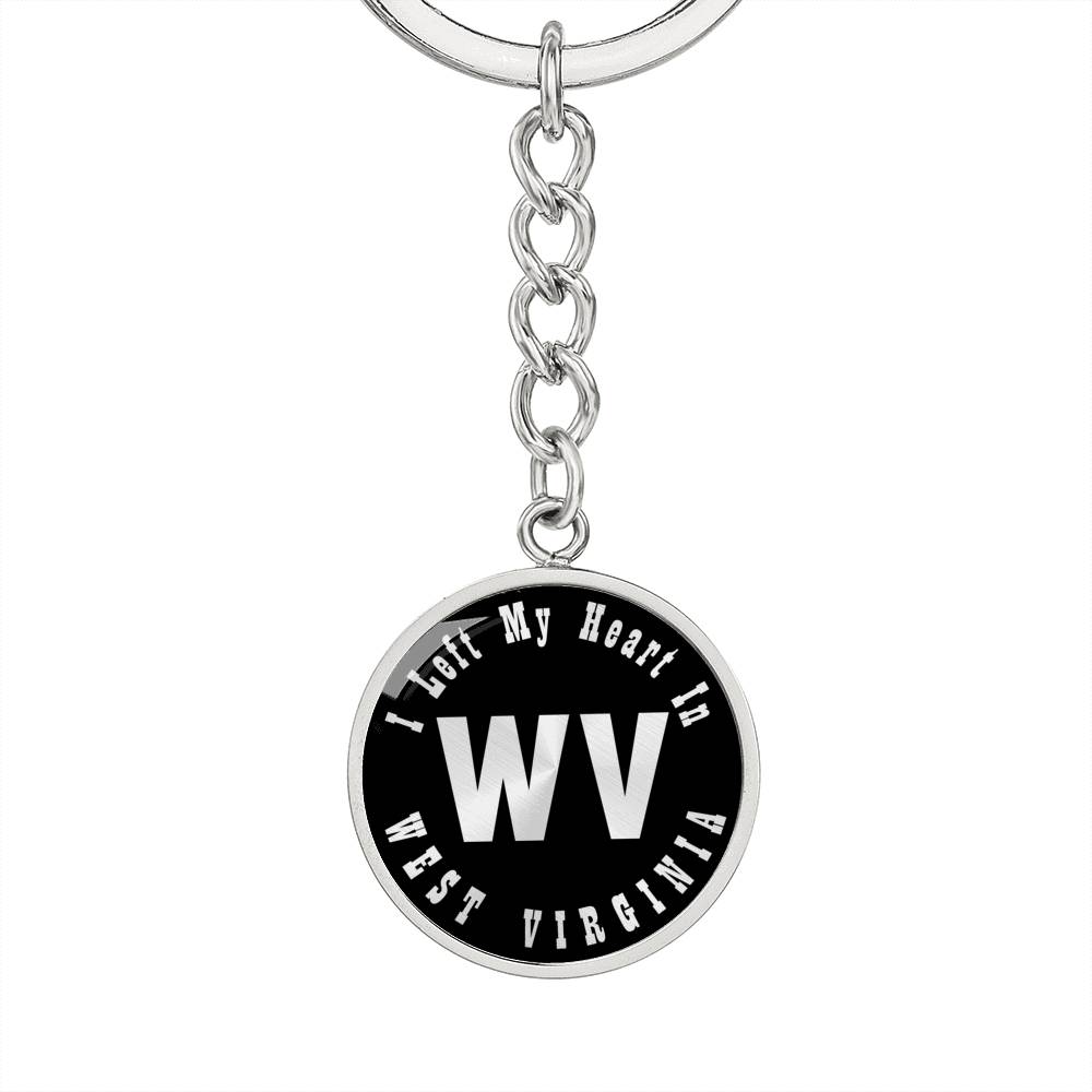 Heart In West Virginia v02 - Luxury Keychain