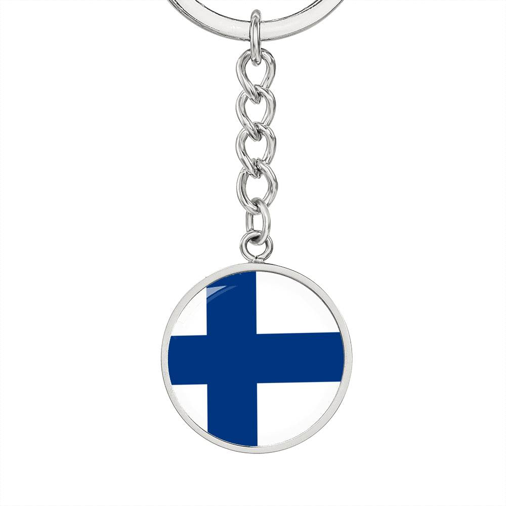 Finnish Flag - Luxury Keychain