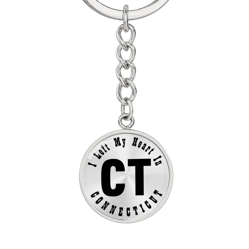 Heart In Connecticut v01 - Luxury Keychain