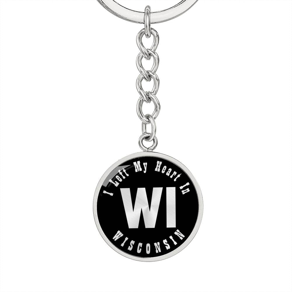 Heart In Wisconsin v02 - Luxury Keychain