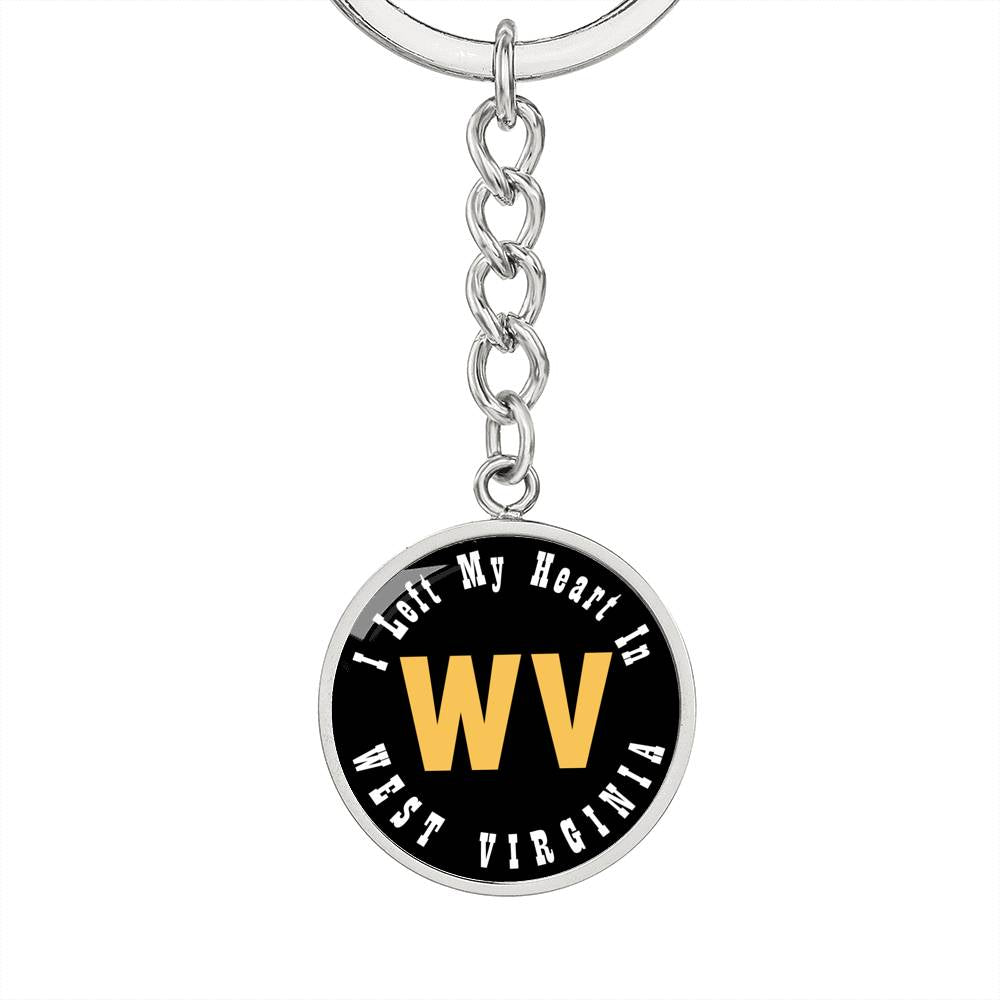 Heart In West Virginia - Luxury Keychain