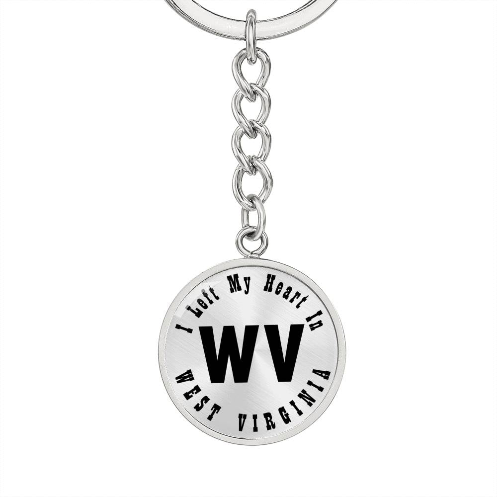 Heart In West Virginia v01 - Luxury Keychain
