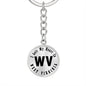 Heart In West Virginia v01 - Luxury Keychain