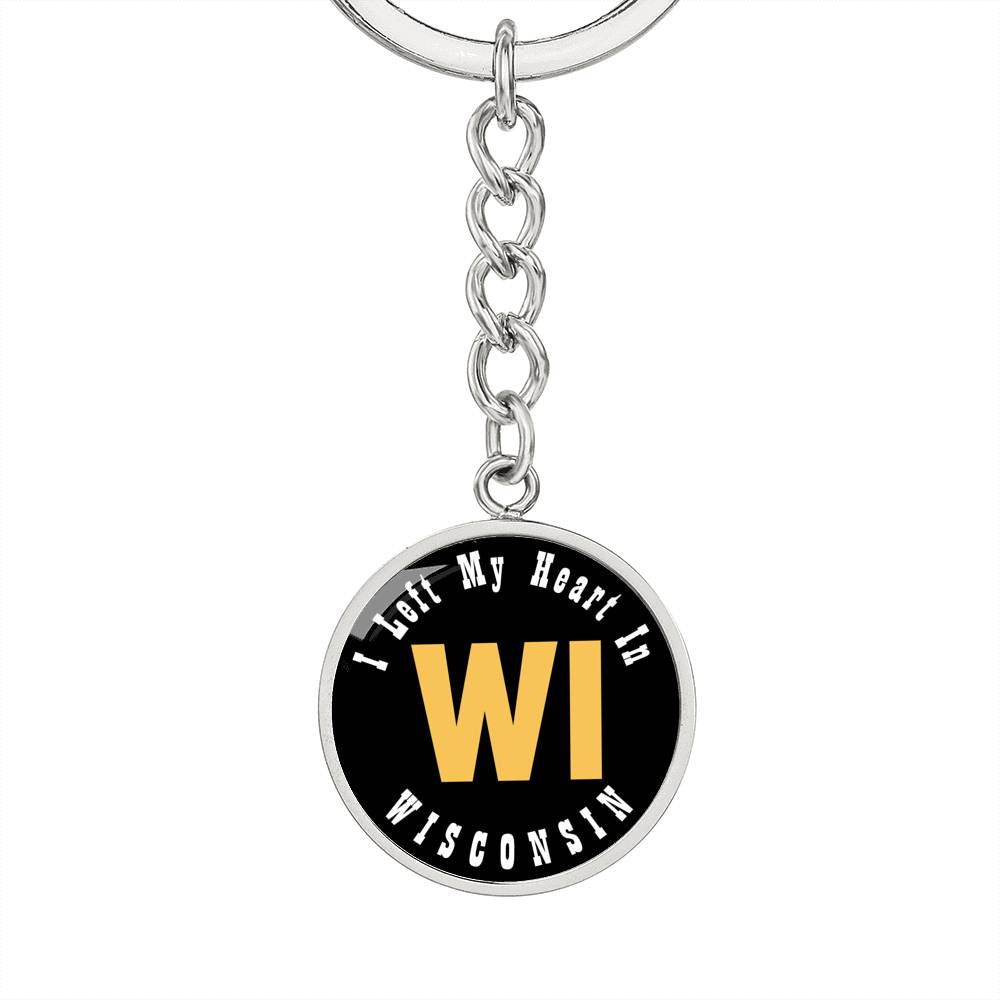 Heart In Wisconsin - Luxury Keychain