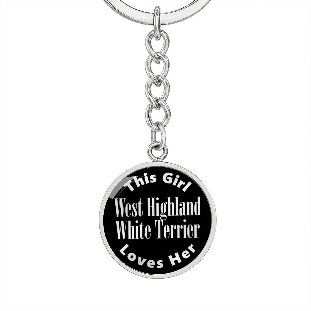 West Highland White Terrier v2 - Luxury Keychain