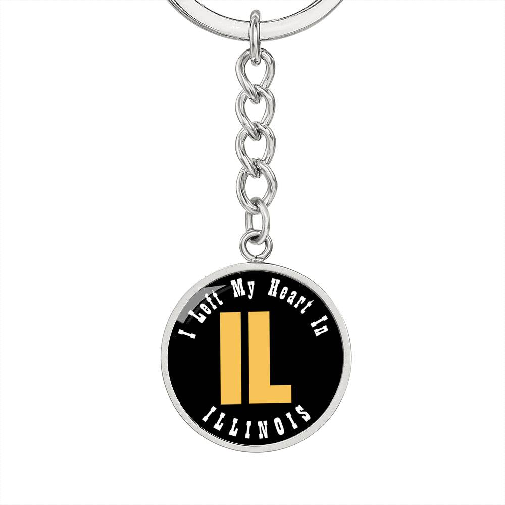 Heart In Illinois - Luxury Keychain