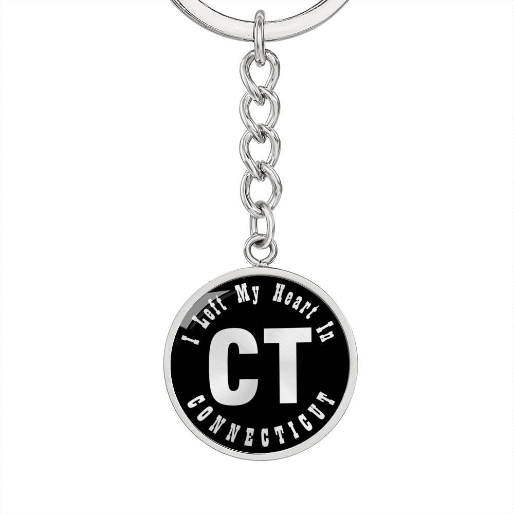 Heart In Connecticut v02 - Luxury Keychain