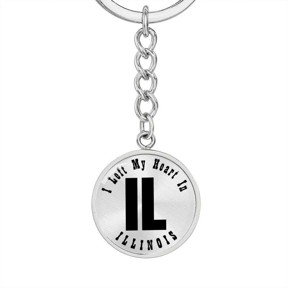 Heart In Illinois v01 - Luxury Keychain