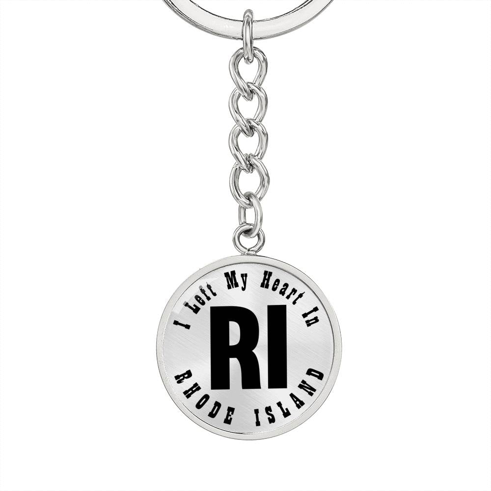 Heart In Rhode Island v01 - Luxury Keychain