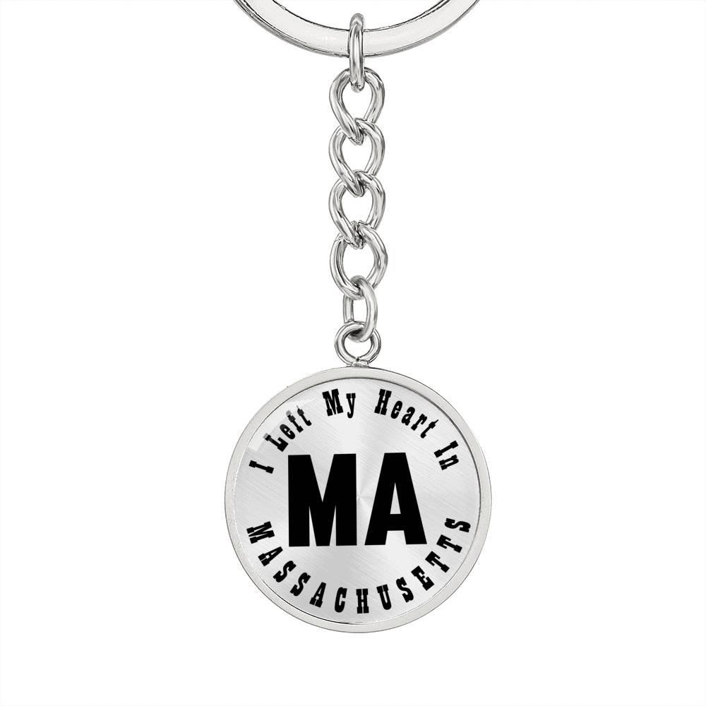 Heart In Massachusetts v01 - Luxury Keychain