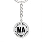 Heart In Massachusetts v01 - Luxury Keychain