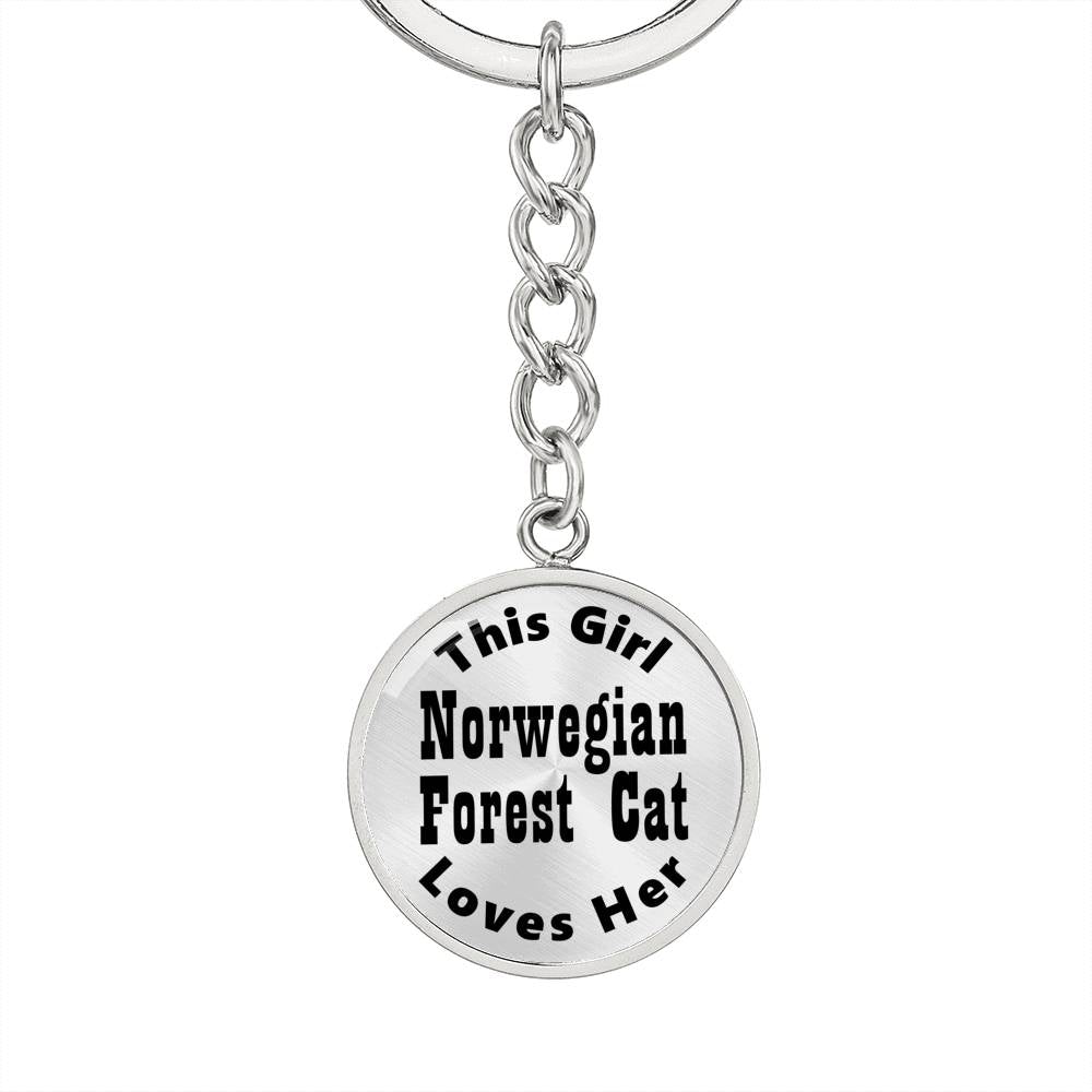 Norwegian Forest Cat - Luxury Keychain