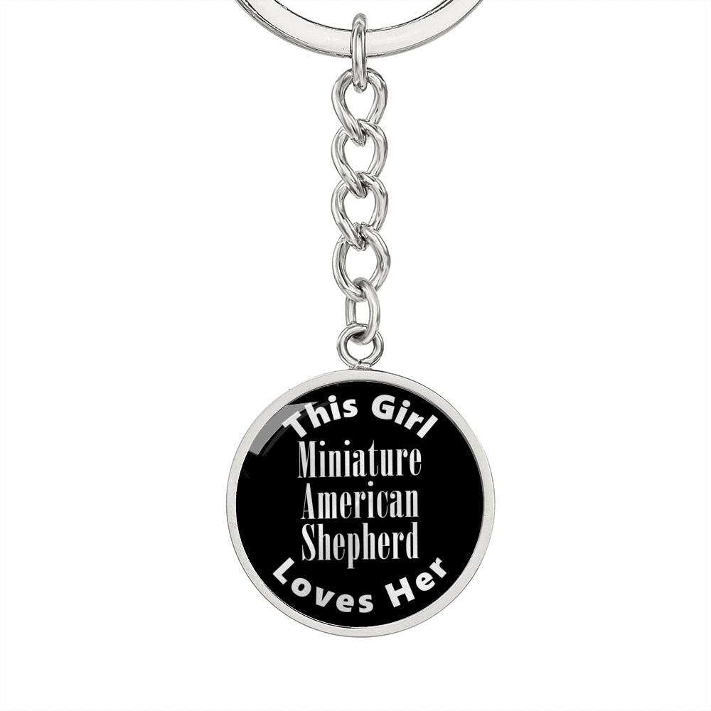 Miniature American Shepherd v2 - Luxury Keychain