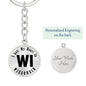 Heart In Wisconsin v01 - Luxury Keychain