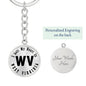 Heart In West Virginia v01 - Luxury Keychain