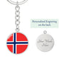 Norwegian Flag - Luxury Keychain