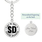 Heart In South Dakota v01 - Luxury Keychain