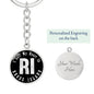 Heart In Rhode Island v02 - Luxury Keychain