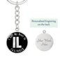 Heart In Illinois v02 - Luxury Keychain