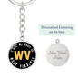 Heart In West Virginia - Luxury Keychain