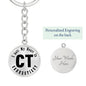 Heart In Connecticut v01 - Luxury Keychain