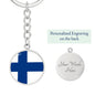 Finnish Flag - Luxury Keychain
