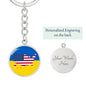 Ukrainian-American - Luxury Keychain