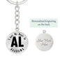 Heart In Alabama v01 - Luxury Keychain