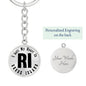 Heart In Rhode Island v01 - Luxury Keychain