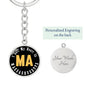 Heart In Massachusetts - Luxury Keychain