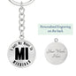 Heart In Michigan v01 - Luxury Keychain