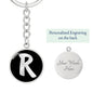 Initial R v2b - Luxury Keychain