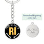 Heart In Rhode Island - Luxury Keychain