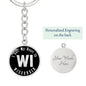 Heart In Wisconsin v02 - Luxury Keychain