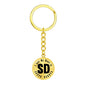 Heart In South Dakota v01 - Luxury Keychain