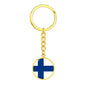 Finnish Flag - Luxury Keychain
