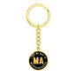 Heart In Massachusetts - Luxury Keychain