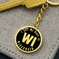Heart In Wisconsin v02 - Luxury Keychain
