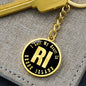 Heart In Rhode Island v02 - Luxury Keychain